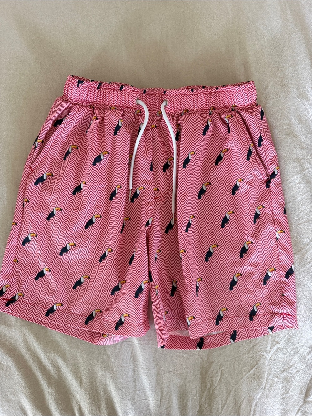 Mossman swim Toucan-Print Swim Board Shorts with Drawstring